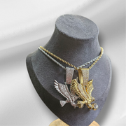 Luxury Gold Eagle Pendant Necklace – Hip-Hop Style Men’s Jewelry | Youth Party & Gift Favorite