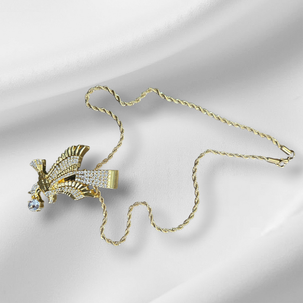 Luxury Gold Eagle Pendant Necklace – Hip-Hop Style Men’s Jewelry | Youth Party & Gift Favorite