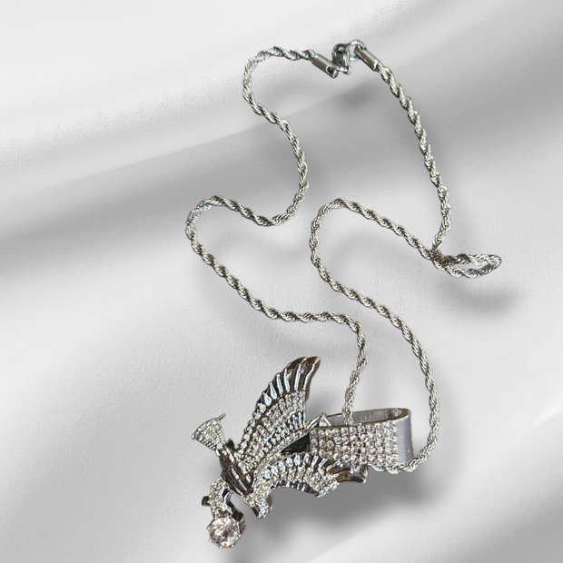 Luxury Gold Eagle Pendant Necklace – Hip-Hop Style Men’s Jewelry | Youth Party & Gift Favorite