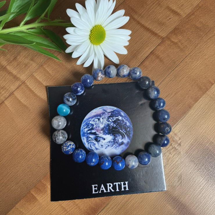 Natural Stone Unisex Bracelet 8mm with Card