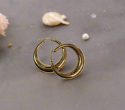18K Gold-Plated Chunky Hoop Earrings for Women