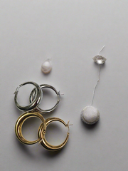 18K Gold-Plated Chunky Hoop Earrings for Women