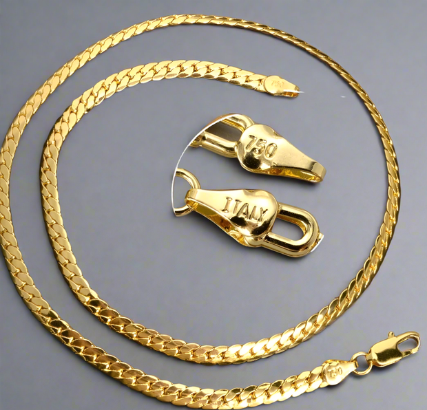 Unisex 18K Gold-Plated Link Chain Italian Style
