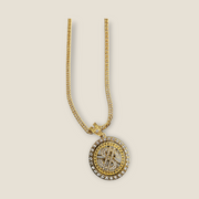 Luxury Gold & Silver Dollar Sign Pendant Chain