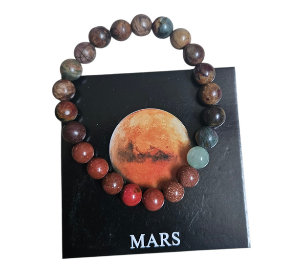 Natural Stone Unisex Bracelet 8mm with Card