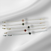 Luxury Zircon Tennis Bracelet with Clover Charm