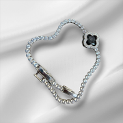 Luxury Zircon Tennis Bracelet with Clover Charm