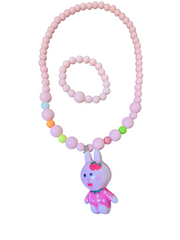 Luxury Resin Bead Jewelry Set Necklace & Bracelet
