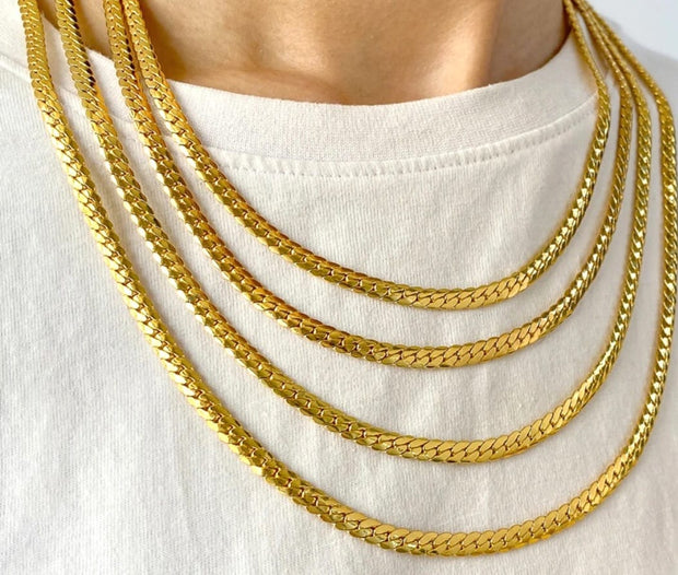 Unisex 18K Gold-Plated Link Chain Italian Style