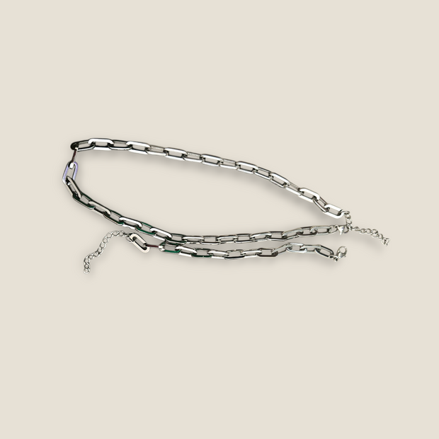 Unisex Paperclip Chain Necklace – Gold & Silver Stainless Steel
