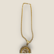 Luxury Gold & Silver Dollar Sign Pendant Chain