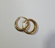 18K Gold-Plated Chunky Hoop Earrings for Women