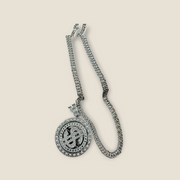 Luxury Gold & Silver Dollar Sign Pendant Chain
